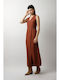 Women's Sleeveless One-piece Suit Orange