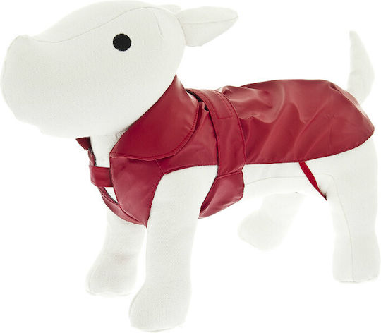 Ferribiella Pocket Red Waterproof Dog Coat with 90cm Back Length