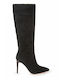 Suede High Heel Women's Boots Black