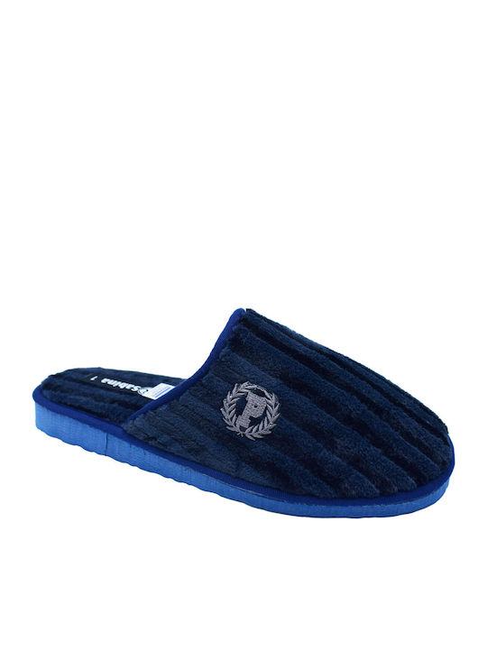 Men's Printed Slippers Blue
