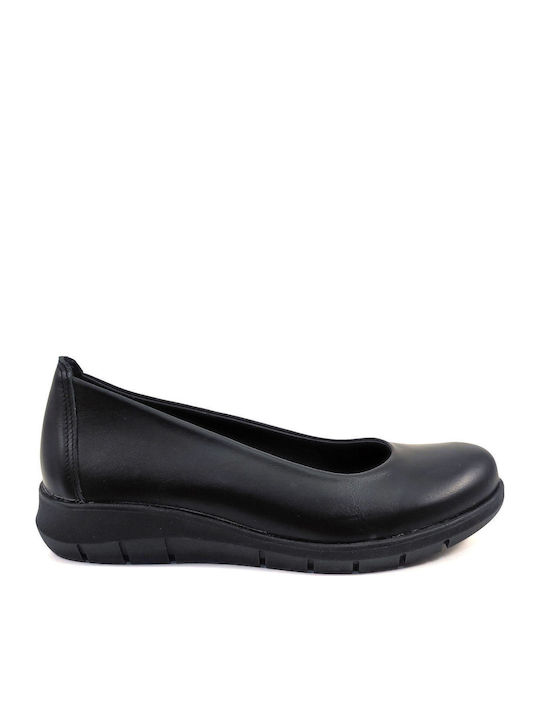 Leather Ballerinas Black