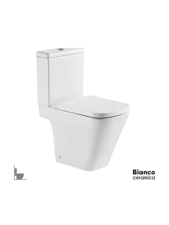 Bianco Ceramica Toaletă de podea Albă