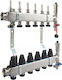 Distributor Rsztpx-5 Inox 5 Circuits Thermostatic Valve + Flow Meter + Drain Valve + Air Vent Sigma-li Tg.roz.rsztpx-5