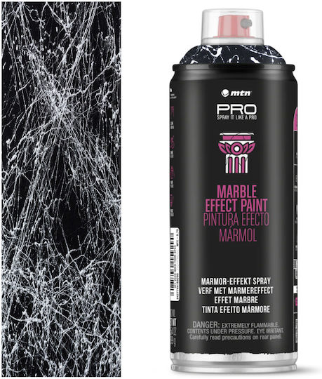 Lac Decorativ cu Efect de Marmură Alb Spray 400ml Efect de Marmură Mtn Pro