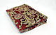 Embroidery Velvet Burgundy Fabric Finishing Red-White 150 Cm X 2 M