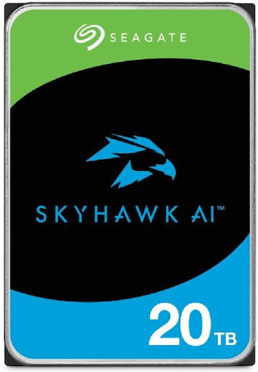Seagate SkyHawk AI 20TB HDD Σκληρός Δίσκος 3.5" SATA III 7200rpm με 512MB Cache για Καταγραφικό ST20000VE004