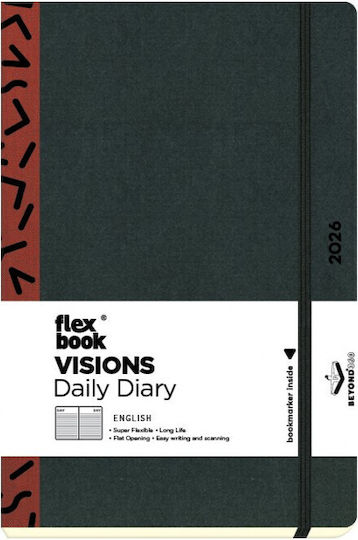 Ημερολόγιο Ημερήσιο 2026 Visions 3630 14x21cm Black Angles English 000005