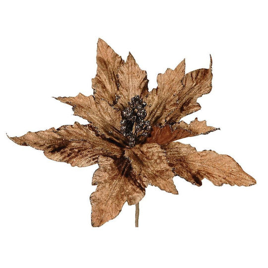 Braune Weihnachtskranz Samt Alexandrinischer Blume – 25cm 276.035.0001.08