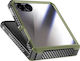 Supcase Hülle mit Displayschutz Galaxy Z Flip 7 Scharnier Gürtelclip Dunkles Grün