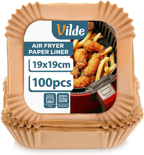 Vilde Non-Stick Baking Papers for Air Fryer 19x19cm 100 Pieces