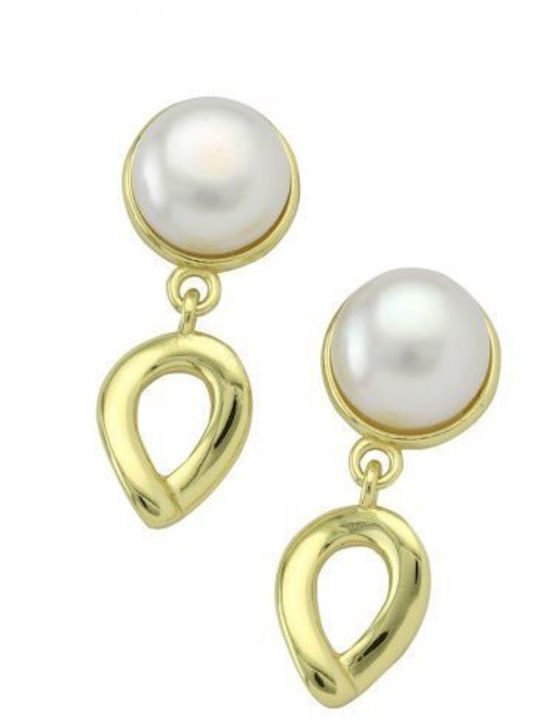 Paraxenies Earrings made of Silver Gold Plated with Pearls