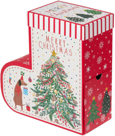 Paper Christmas Box for Gift White 24.2x25.5x11cm.