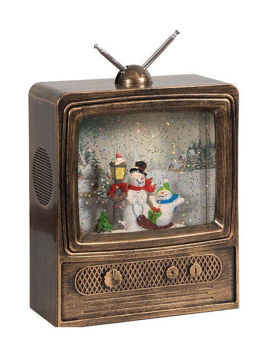 Crăciun Iluminată Ornamental TV Baterie 15.5x7x23cm 1buc