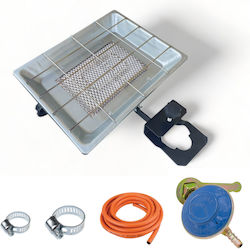 Complete Gas Burner Package Nurgaz 3000 W Heater 2 M Gas Hose 2 Clamps Cylinder Gauge Cobi Smart