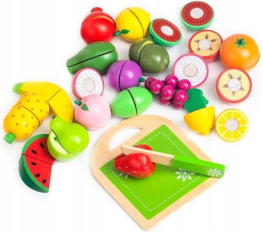 Smartic Lebensmittelspielzeug Obst & Gemüse aus Holz für 3+ Jahre 20 Stück