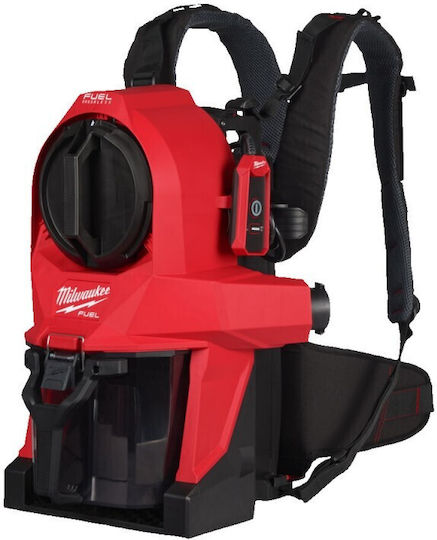 Milwaukee M18 FUEL FBPV2-0 Rechargeable Wet-Dry Vacuum with Plastic Drum 3.8L Red