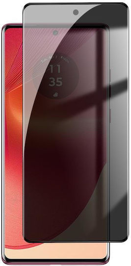 Motorola Edge 50 Fusion Kalebol Извит Високо-Алуминиев Екран-Печатан Протектор За Телефони С Пълно Покритие Анти-Отпечатък Черна Рамка Поверителност Закалено Стъкло Филм