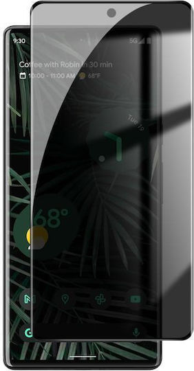 Google Pixel 6 Pro Kalebol Curved High-Aluminum Screen-Printed Full-Coverage Anti-Fingerprint Black-Border Privacy Tempered Glass Film