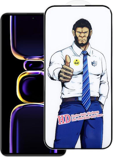 Redmi K60 Gorilla Explosionssicheres Anti-Fingerprint HD Gehärtetes Glas Displayschutzfolie