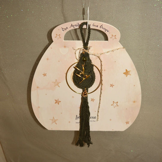 LiebeQueen Handmade Hanging Lucky Charm Little Tree Green made of Metal 9x9.5cm 1pcs