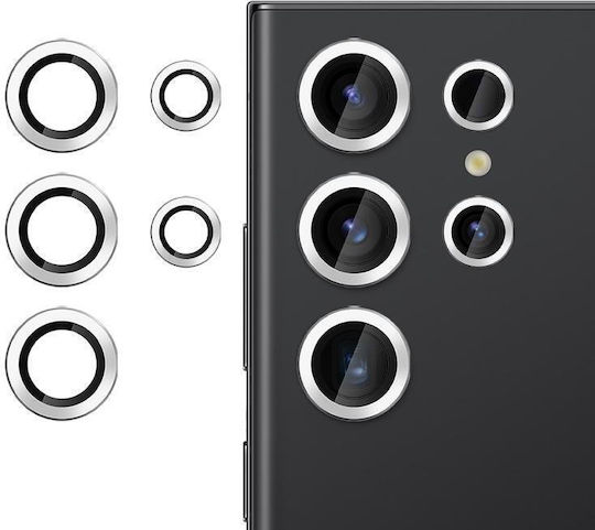 Kalebol Camera Protection Tempered Glass Silver for the Samsung Galaxy S22 Ultra 5G