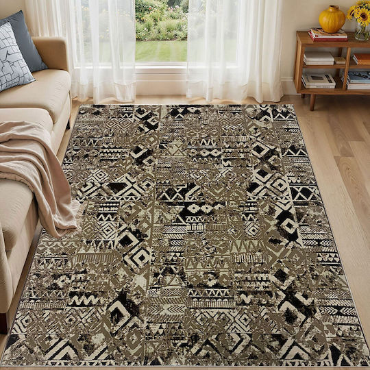 Rug Rectangular Brown
