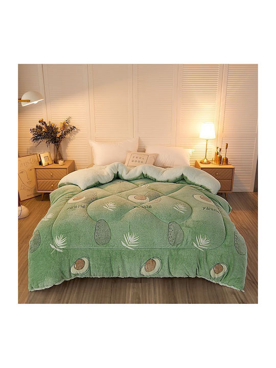 Olia Home Husă de pătură Single 160x220cm Avocado