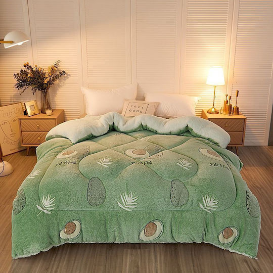 Olia Home Κουβερτοπάπλωμα Μονό 160x220εκ. Αβοκάντο