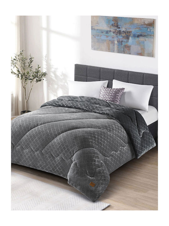 Madi Κουβερτοπάπλωμα Ημίδιπλο 180x240εκ. Lunora Anthracite