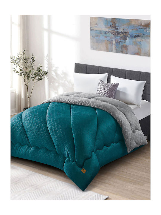 Madi Duvet Cover Single 160x220cm Lunora Petrol...