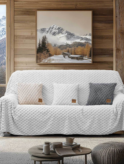 Madi Maisony Τριθέσιου Καναπέ Π180xΜ300cm White Madi Maisony Τριθέσιου Καναπέ Π180xΜ300cm White