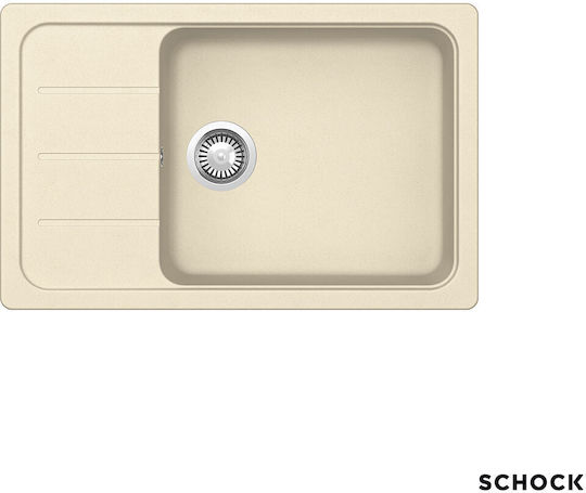 Schock Element Drop-In Кухненски Мивка от Течен Гранит Дължина 78xШирина 50см Бежова