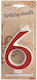 Giant Number Candles No.6 Red Lumea