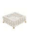 Modern Square 2 In 1 Ashtray Pufo Elegant Glass Metal Elegant Combination Indoor Outdoor Terrace Office