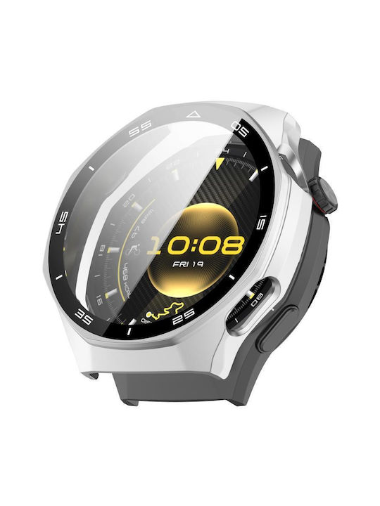 Tempered Glass Film Integrated Plastic Case in Silver color for Huawei Watch GT 6 Pro