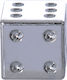 Oxford Lucky Würfel Ventilkappen Silber