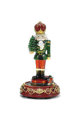 Illuminated Christmas Santa With Musical Green 21x11.5x11.5cm