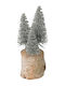 Christmas Decorative Wood Tree 15cm Silver