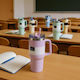 Next Glass Thermos Stainless Steel 1.2lt green stainless steel straw with Straw