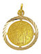 Kiriakos Gofas Pendant Kids Talisman with Chain Konstantinato made of Gold 14K KN577