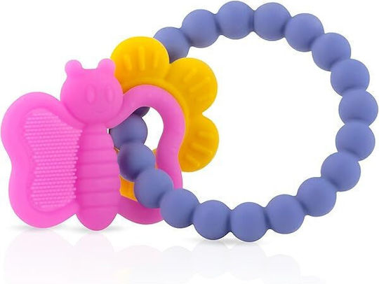 Nuby Teething Ring BPA Free made of Silicone for 0 m+ Purple Ring