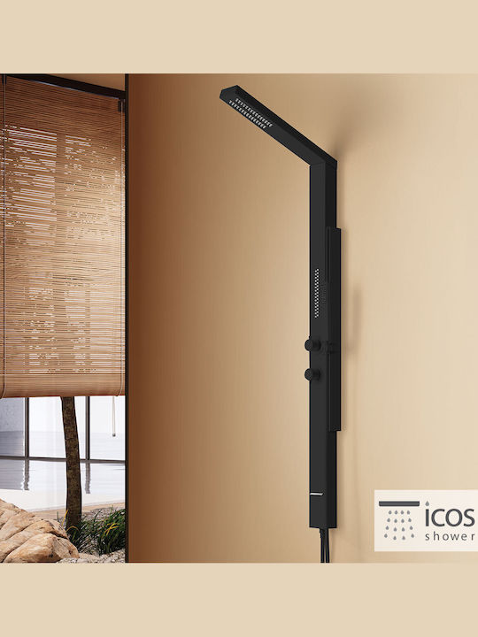 Icos Hydro Massage Column Black