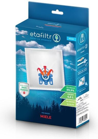 Eta Mie1 Vacuum Cleaner Bags Miele 4.5lt 4pcs & Filter