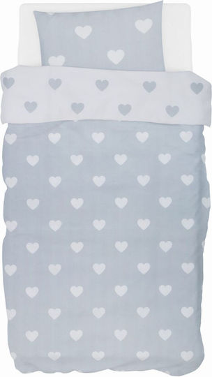 Bubaba Set Pentru Patut Hearts Gray 6buc piese