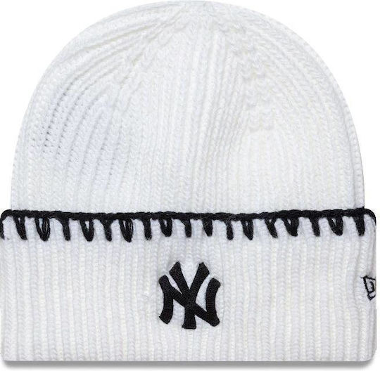 New York Yankees Beanie Γυναικείος Σκούφος Πλεκτός σε Μπεζ χρώμα