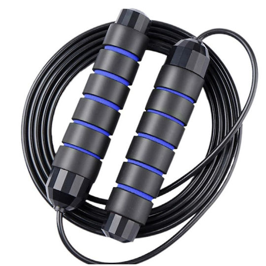 Durable Fitness Rope Cardio 2.8 M Black Blue Efficiently Burns Calories