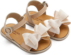 Babywalker Beige Baptism Leather Sandals