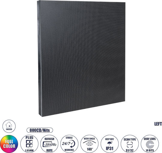 GloboStar Επιγραφή LED Μονής Όψης 25x25cm
