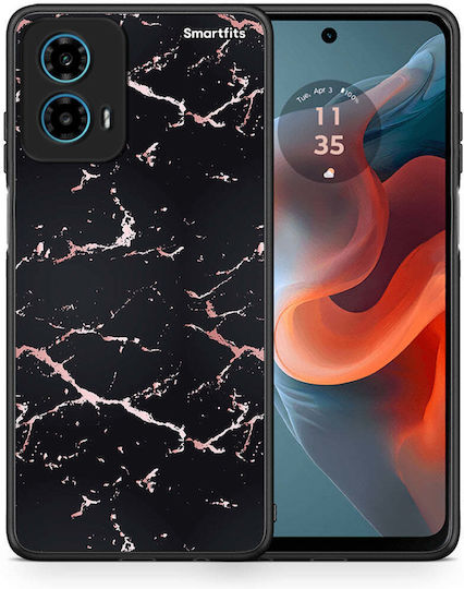 Marble Black Rosegold Motorola G34 5g Θήκη