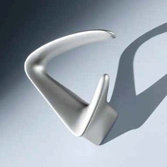 Wandhalterung Metall 2 Haken Silbern